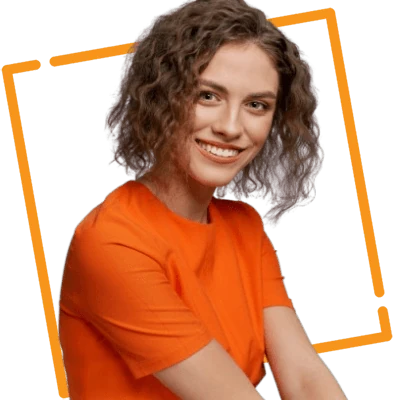 Portrait illustratif d’une femme souriante.